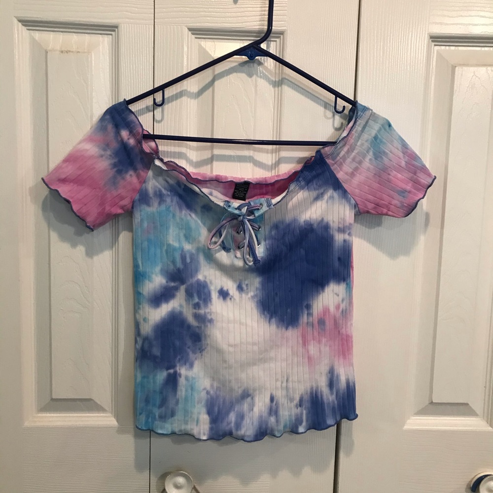 Tye dye rue 21 off the shoulder shirt